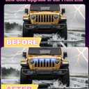 Grill Lights for Jeep Wrangler JL JLU Front Bumper Grille LED Running Marker Lamp Accessories (RGB, 2018-2023)