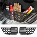 MAIKER Metal Rear Door Storage Box Compatible with 2018-2025 Jeep Wrangler JL JLU 4XE & 2020-2025 Gladiator JT, Insert Organizer Box Pockets for Replace Sagging Nets, 2PCS(Black)