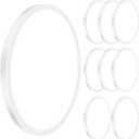 2800LM Flush Mount LED Ceiling Lights, 9 Inch Black Slim Round Flat Ceiling Light Fixture, Day White 6000K, 120V Surface Mount, 250W Equivalent (White-8Pack)