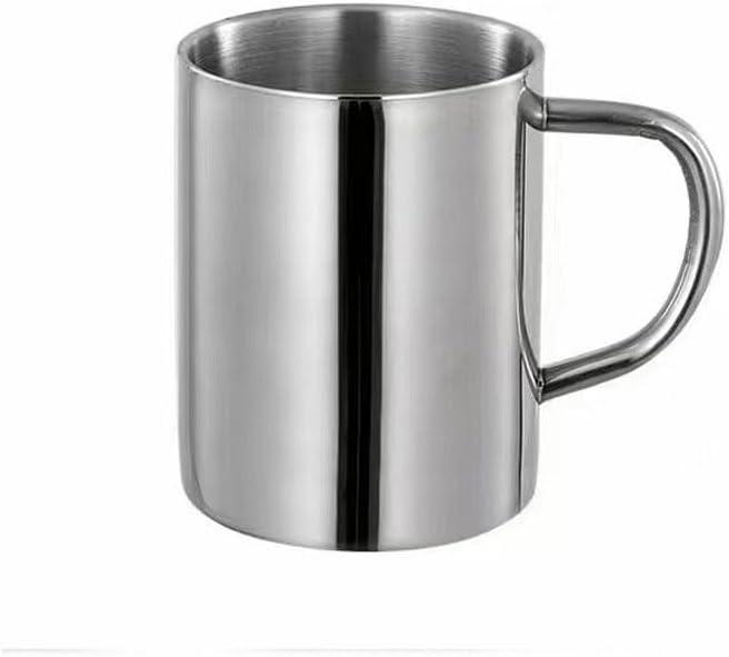 300ml/10oz Stainless Steel Double Wall Insulated Coffee Mug with Handle, Unbreakable, Perfect for Home, Travel, and Camping