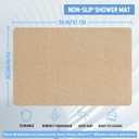 Hargiis Non-Slip Bathtub Mat, Anti Slip Shower Mat, Fast Drying Bathtub Mats, Foot Scrubber Mat, Anti Slip Mat for Tub, Floor, Bathroom, Kitchen, Home, Hotel (Beige 36"24")
