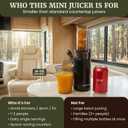 Elite Gourmet EJX600 Mini Compact Small Space-Saving Masticating Slow Juicer Cold Press Juice Extractor, Nutrient and Vitamin Dense, BPA-Free Tritan, Easy to Clean, 16 oz Juice Cup, Charcoal Grey