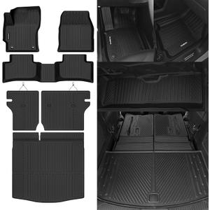 Naibeve Floor Mats for Toyota Corolla Cross 2022 2023 2024 2025 2026 Fuel AWD(Not for Fuel FWD&Hybrid AWD)-All Weather for Corolla Cross Floor Mats & Cargo Mat & Backrest Mats Interior Accessories