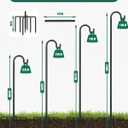 Breeze Touch 2Pack 76 Inch Adjustable Shepherd Hooks for Outdoor Outside, Heavy Duty with 7 Prongs Base, for Hanging Lantern, Hummingbird Feeder, Lightweight Plant, Wind Chime, Bird Feeder Hanger