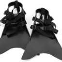 Float Tube Fins, One Size Adjustable Foot Pocket Flippers, Float Tube Fins for Fishing for Diving, for Adult Men Women