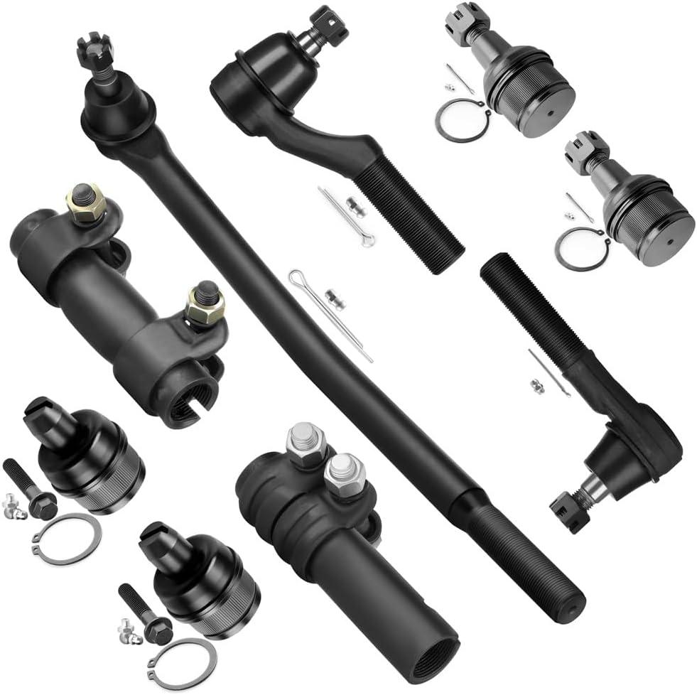 SCITOO 9pcs Suspension Kit Tie Rod End Ball Joint For Ford E-250 E-250 Econoline E-250 Super Duty E-350 Club Wagon E-350 Econoline E-350 Econoline Club Wagon E-350 Super Duty