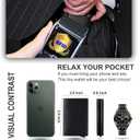 Mens Smart Airtag Wallet(NO Airtag) with Pop Up Button, Rfid Blocking Carbon Firber 20