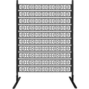 71" 48" Metal Privacy Screen for Outdoor, Kalolary Privacy Fence Screen Steel Fence Panels for Balcony Patio No-dig Decorative Fences Freestanding Outdoor Divider Decor for Balcony Patio Indoor Room