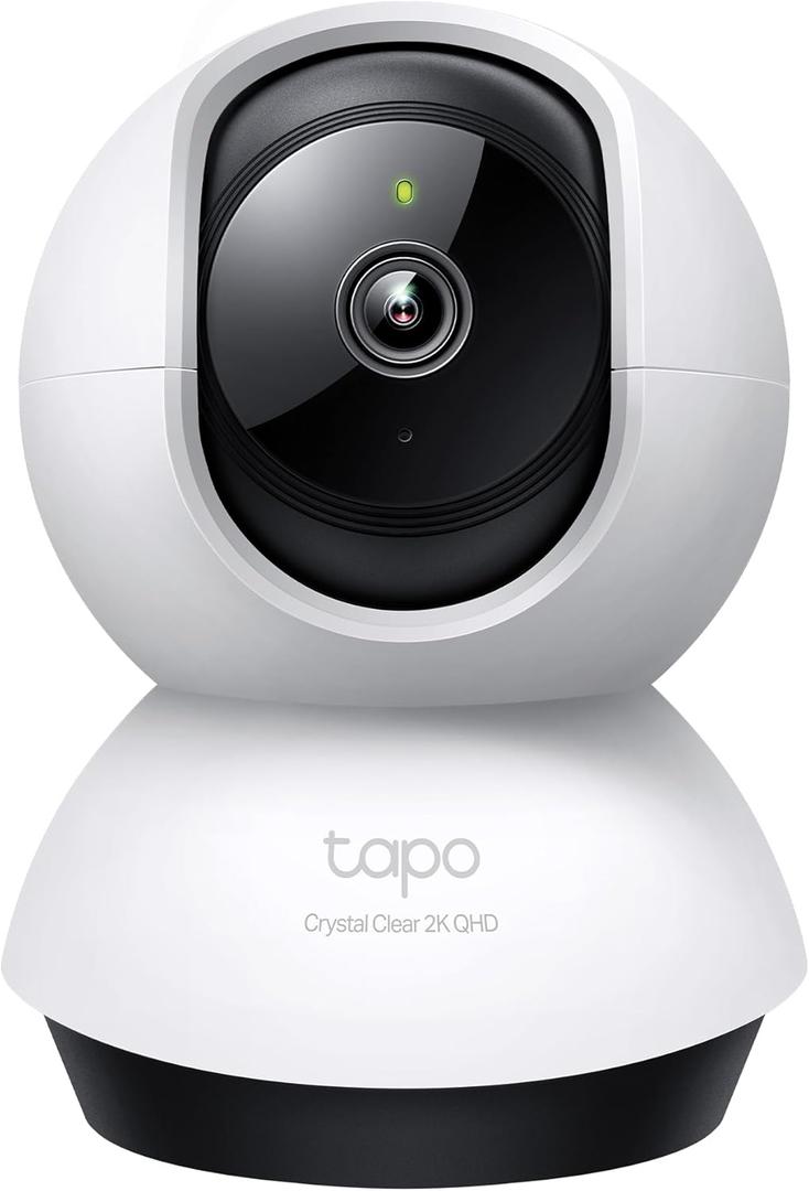 TP-Link Tapo 2K QHD Pan/Tilt Security Camera for Pet Camera, Baby Monitor, Motion Detection, Motion Tracking, 2-Way Audio, Night Vision, Cloud &SD Card Storage, Works w/Alexa & Google Home(Tapo C220) (White)