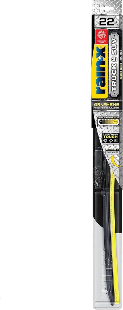 Rain-X 870122 Truck & SUV Rugged Series Premium Wiper Blades, 22 Inch Windshield Wipers (Pack Of 1), Automotive Replacement Windshield Wiper Blades Engineered For All Driving Adventures
