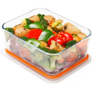 NUTRIUPS 2.6QT Deep Glass Baking Dish with Lid,97in Deep Rectangular Glass Baking Dish for Oven