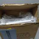 Somdot White Tall Night Stand for Bedroom,Tall 5 Drawers Dresser, Vertical Storage Tower Unit, Nightstand Furniture with Fabric Drawer Organizer in Bedside Kids Dorm Room Closet Laundry Entryway