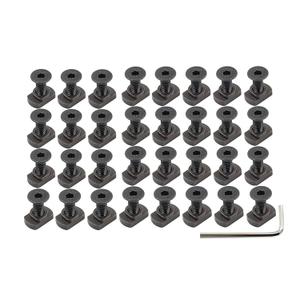 50 Pack M5 T-Nut Screw Replacement Sets, with Thread Locking Screws