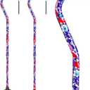 Elegant Walking Cane for Women, Foldable & Adjustable Cane for Seniors with Self-Standing Tip | Lightweight Mobility Aid for Stability & Balance Support (Blue&Red Floral Printed)