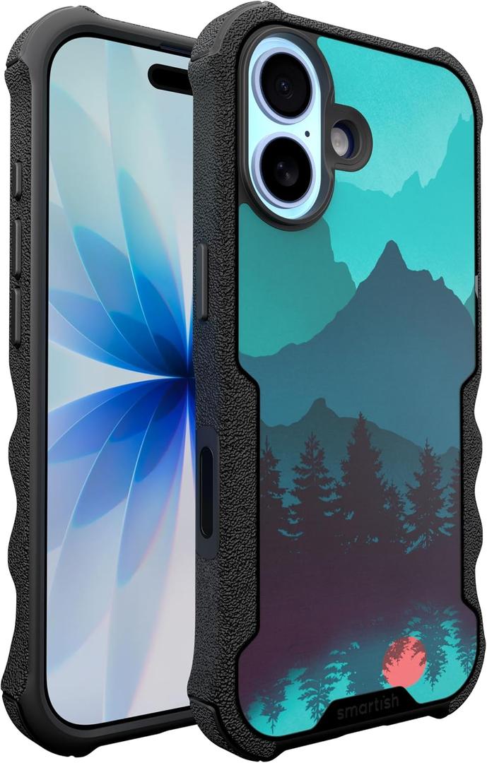 Smartish iPhone 17 MagSafe Case - Gripzilla Protective Magnetic Case for Men [Rugged + Tough] Military Grade Heavy Duty Grip Armor - Drop Tested for iPhone 17 - Moving Mountains