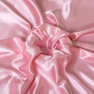 Satin Fabric by The Yard, 60 Inch Wide, Soft Charmeuse Silk Satin Fabrics for Sewing,Wedding Dress,DIY Craftings, Costumes,Draping,Table Runner,Cloth Napkins (Pink, 1Yard)