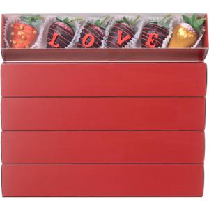 15Pack 12x2x2 Inches Chocolate Covered Strawberries Boxes for 6 Macaron boxes Chocolate Truffle Boxes Cookies boxes Bakery Boxes with Clear Window