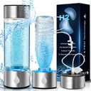 3 in 1 Hydrogen Water Bottle Generator, SPE PEM Tech 4000PPB Hydrogen Rich Water Cup, 3Min Fast Hydrogen Making, Auto Clean, Portable 16oz for Daily Drinking, Inhalation, Home Travel