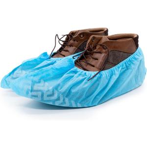 Cleaing Disposable Shoe Covers X-Large 200 Pack (100 Pairs) Non Slip, Boot Size 13