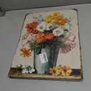 EMOHAT Brightly Colored Flowers Metal Tin Sign, Vintage Floral Wall Art for Kitchen & Home, 16x12 Inch Retro Aluminum Sign for Indoor Outdoor Office Bar Cafe