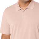 Amazon Essentials Mens Golf Polo Shirt, Moisture-Wicking Quick Dry, Short Sleeve (Large, Light Pink)
