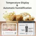 Mushroom Grow Tent with Temperature and Humidity Display,Smart Mushroom Growing Box,Mushroom Monotub Growing Kit with Grow Light,Indoor Still Air Box for Mushroom Growers,14.5"L x 7"W x 11.6"H