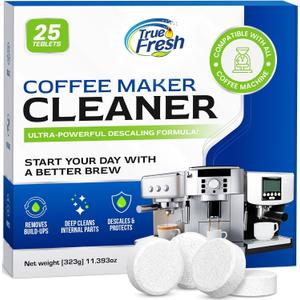 Coffee Maker Cleaner Tablets 25 Count, Coffee Machine Cleaner 1 Yr Supply