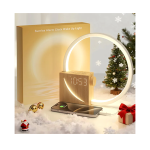 Vivilumens Sunrise Alarm Clock Sound Machine Nightlight, Gradual Wake Up Light, Digital Dimmable Clock, 10 White Noise Sleep Sounds, Snooze, Dual Clocks for Heavy Sleeper Adult, Decor Gifts for Women