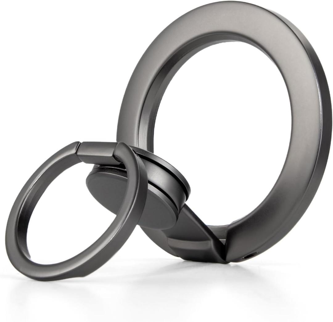 SOOPII Magnetic Phone Grip, Magnetic Phone Ring Holder Fidget for Hand Grip 360°Rotate Finger Ring Kickstand Phone Stand Holder Compatible with Mag Safe iPhone 16/15/14/13/12 Series