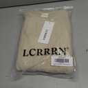 Women's Distressed Cable Knit Sweaters 2025 Oversized Casual Pullover Tops (Beige, M)
