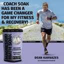 Coach Soak Recovery Bath Soak - Faster Absorption Than Epsom Salt for Pain - Rejuvenating Magnesium Flakes with 21 Minerals, Essential Oils & Bath Salts, 3lbs (Calming Lavender) (48 Ounce (Pack of 1))
