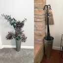 2 Pcs 15 Inch High Galvanized Metal Vase, French Flower Bucket Vases, Galvanized Vase for Any Farmhouse, Modern, or Traditional Setting.