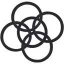 4" Camlock Gaskets, 5 Pack - Heavy Duty Buna-N Rubber Seals for 4 Inch Cam and Groove Fittings - Oil and Chemical Resistant for IBC Totes, Agricultural Irrigation and Industrial Fluid Transfer