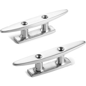 Boat Cleat Open Base 4/5 /6/8 inch, Dock Cleat 316 Stainless Steel Marine Grade, Include Installation Screws