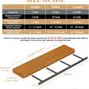2pcs Floating Shelf Bracket Heavy Duty,Decorative Floating Shelf Hardware Hidden Black Metal Fireplace Mantel Brackets Without Jig (43"X8"X1.0" Without Tools)