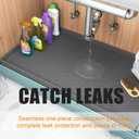 TigeJoy 34" x 22" Under Sink Mats for Kitchen Waterproof, Leak-Proof Silicone Mat Sink Protector and Cabinet Liner, Kitchen Essentials Organizer and Storage, Boot or Shoe Tray, Pet Feeding Mat