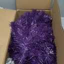 Purple 3ft Christmas Tree with Lights, Small 36inch Artificial Tree Mini Table Top Decorations, Xmas Desk Tree with 80 Colored Lights, 200 Branch, Holiday Decor for Home,Indoor Office Tabletop