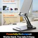 LISEN for iPad Stand Tablet Holder for Desk, Cool Home Office Desk Accessories for Men Women Kids Tablet Gifts, Office Home Essentials Gadgets Portable Monitor Stand for iPad a16 Accessories Switch (Black)