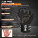 SIMARI Workout Gym Gloves for Men Women, Weight Lifting Gloves with Wrist Wrap Support, SBR Pad Grip for Full Palm Protection, for Exercise, Fitness, Dumbbells, Barbell, Climbing, Fingerless, Large
