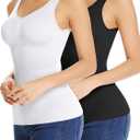 JOYSHAPER Women's Cami Shaper Tummy Control Padded Bra Camisole Cami Compression Tank Top Shapewear Body Shaper (XXL)