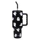 Banana Tumbler, 40 oz Cup Holder Friendly Insulated Mug with Handle and Straw Stainless Steel Water Bottle