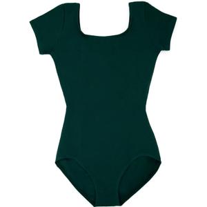 Capezio girls Classic Short Sleeve Leotard (Intermediate, Hunter)