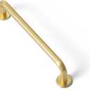 Goo-Ki 6 Pack Brushed Brass Cabinet Drawer Pulls, 5.04 Inch(128mm) c-c Solid Zinc Alloy Modern Bar Handles Dresser Pull Kitchen Hardware for Closet Wardrobe Cupboard Furniture, 9338TLS-128