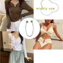 8Pcs Alloy Bikini Clips, Metal U Shape Ring Garment Clasps, Bra Hook Closure, Swimwear Front Clasp, Bra Clasp Replacement Part for Lingerie Sewing Bra Swimwear Buckle Making Garment Accessory (Sliver)
