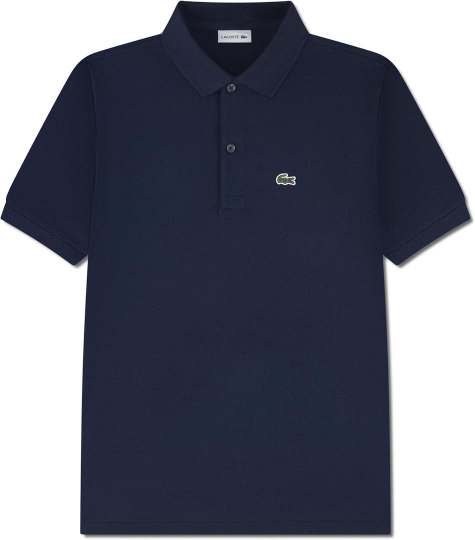 Lacoste Boys' Boy (l1812) Short Sleeve Classic Pique Polo (Navy Blue, 8)