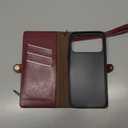 XcaseBar compatible with iPhone 17 Pro Max 6.9" Wallet case with Zipper Credit Card Holder【RFID Blocking】,Flip Folio Book PU Phone case Shockproof Cover Women Men for Apple 17 Pro Max case Wine Red