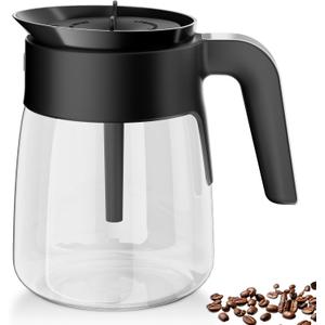 12 Cup Coffee Pot Replacement Compatible with Ninja Coffee Maker CFP101 CFP201 CFP301 CFN601 CFP307 CFN602 CM400 CM401 CF090, Glass Carafe for Ninja with Brew-Through Lid, BPA Free, Dishwasher Safe