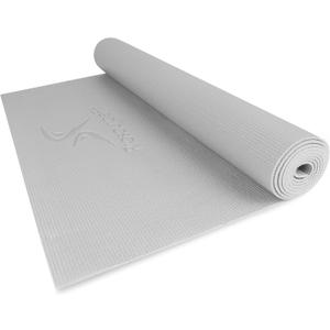 ProsourceFit Classic Yoga Mat 1/8 (3mm) Thick, Extra Long 72-Inch Lightweight Fitness Mat with Non-Slip Grip for Yoga, Pilates, Exercise (Grey)