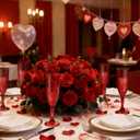 LEYIQU 48 Pack Plastic Champagne Flutes, Dark Red Reusable Champagne Glass