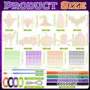 128 Pcs Halloween Wind Chime Crafts Making Kit Make You Own Wind Chime Halloween Arts and Crafts Painting Decor Hanging Ornaments Coloring Party Decoration